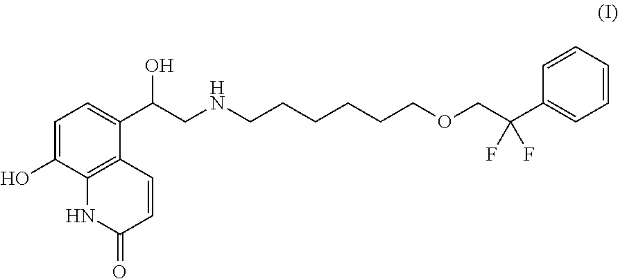 5-(2--1-hydroxyethyl)-8-hydroxyquinolin-2(1H)-one and its use in the treatment of pulmonary diseases