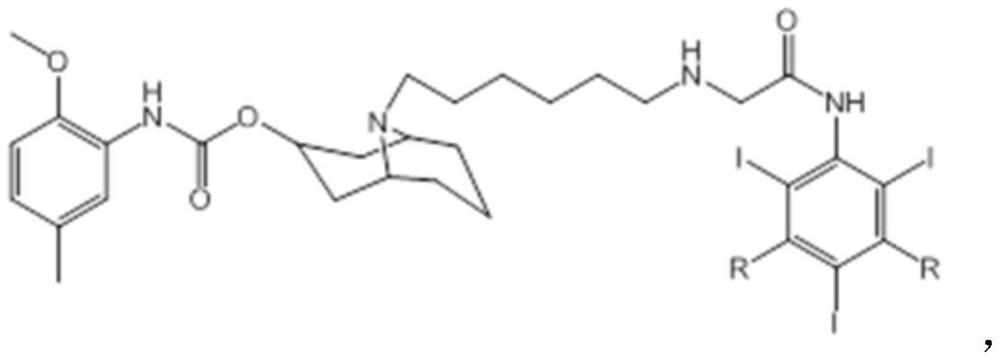 9-Azabicyclo[3.3.1]nonane-coupled iodine-rich compounds and their preparation methods and uses
