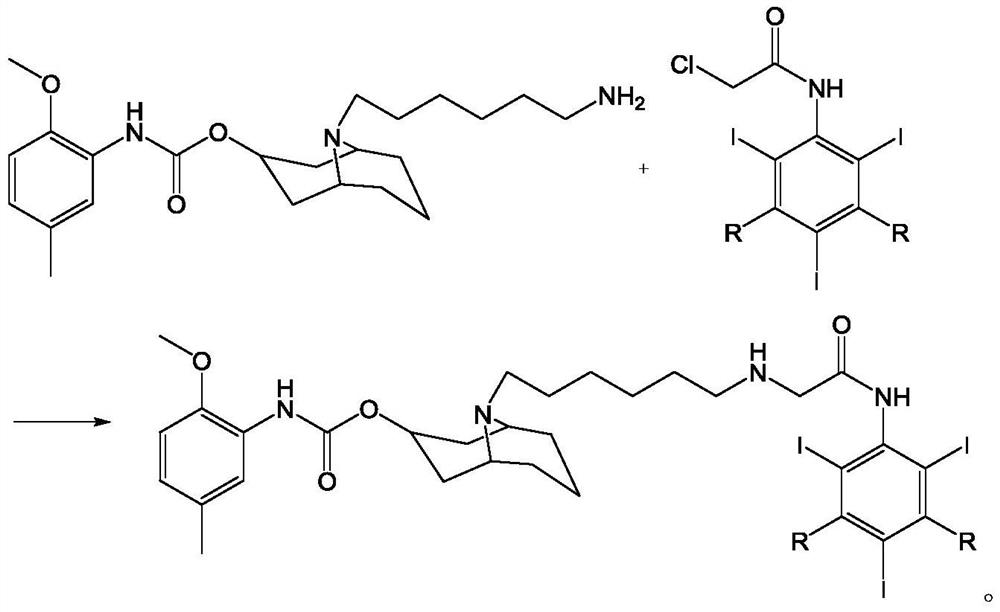 9-Azabicyclo[3.3.1]nonane-coupled iodine-rich compounds and their preparation methods and uses
