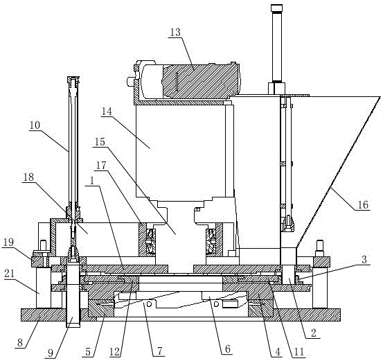 A metering adjustable turntable device for filling machine