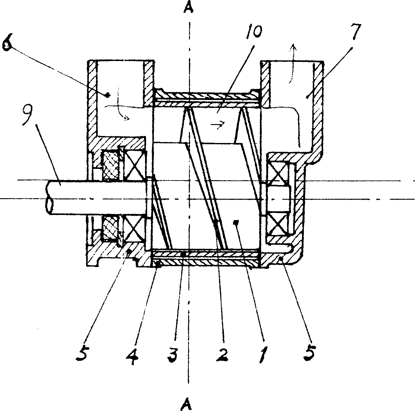 Rotation impeller blade pump
