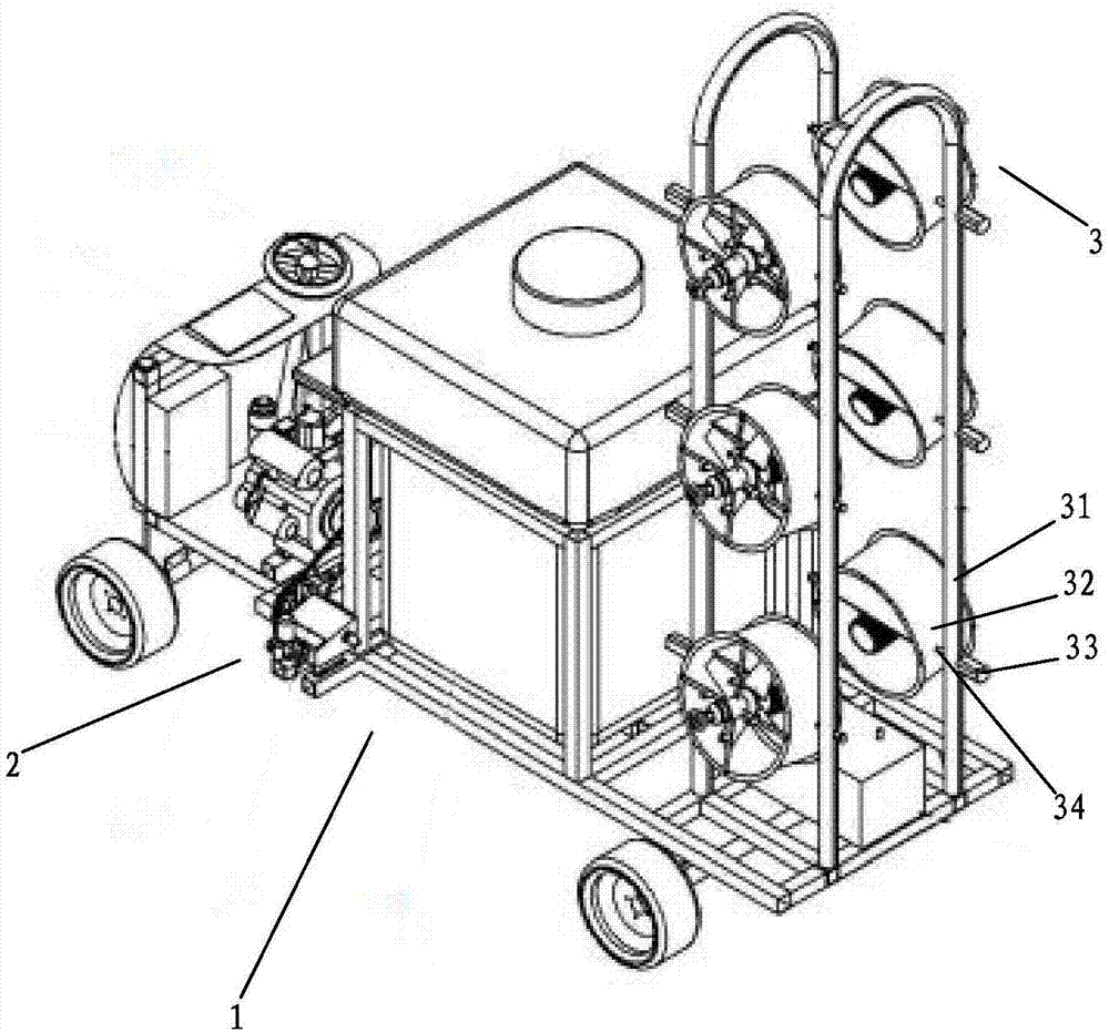 Air-assisted ultrasonic secondary atomization variable-particle-size atomizing sprayer