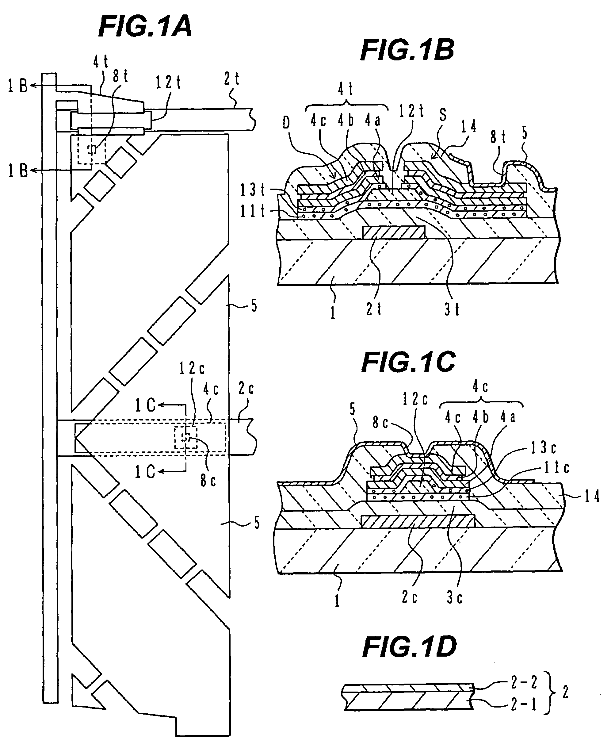 Active matrix substrate with TFT and capacitor, and LCD using the same