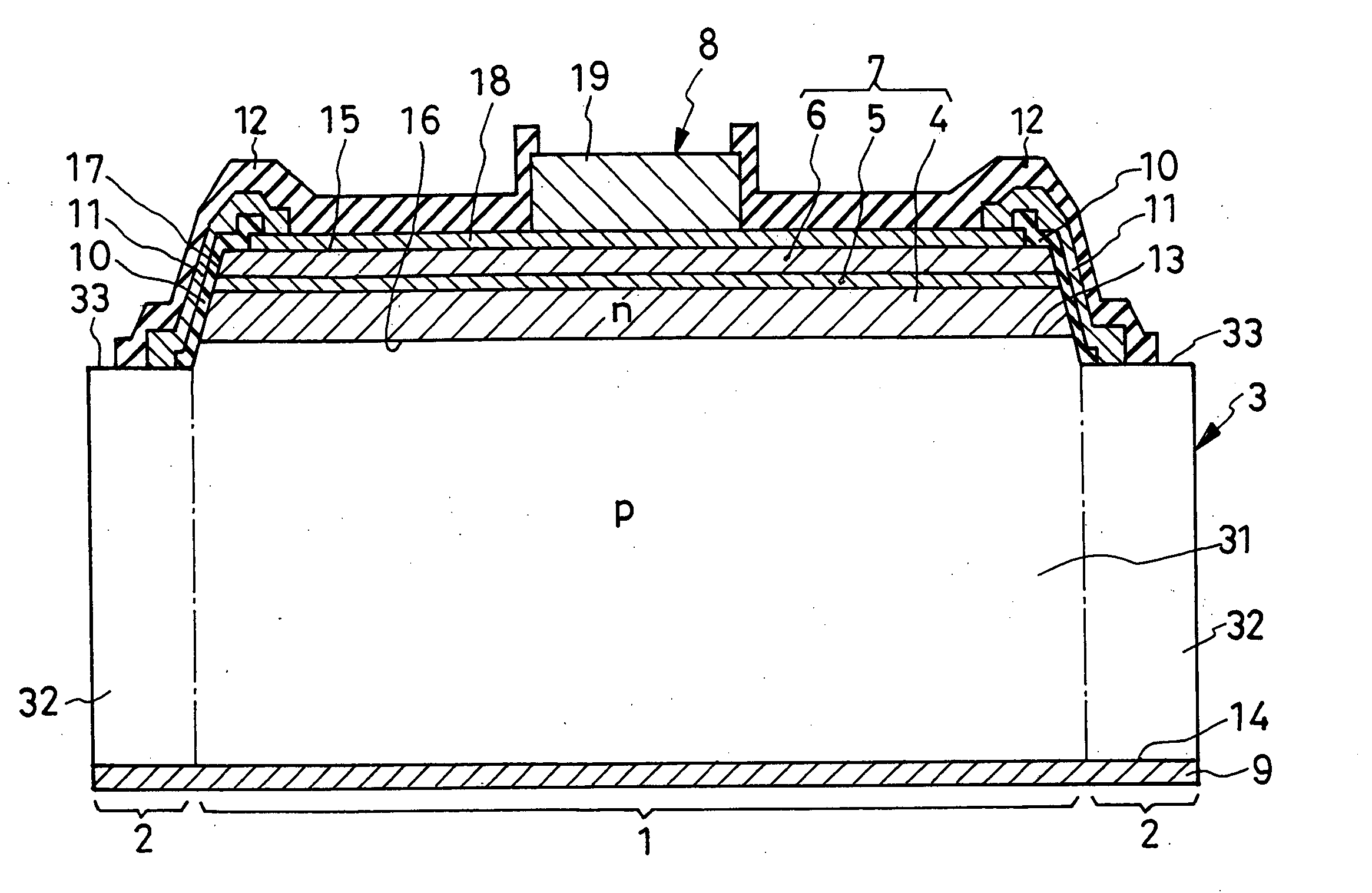 Overvoltage-protected light-emitting semiconductor device