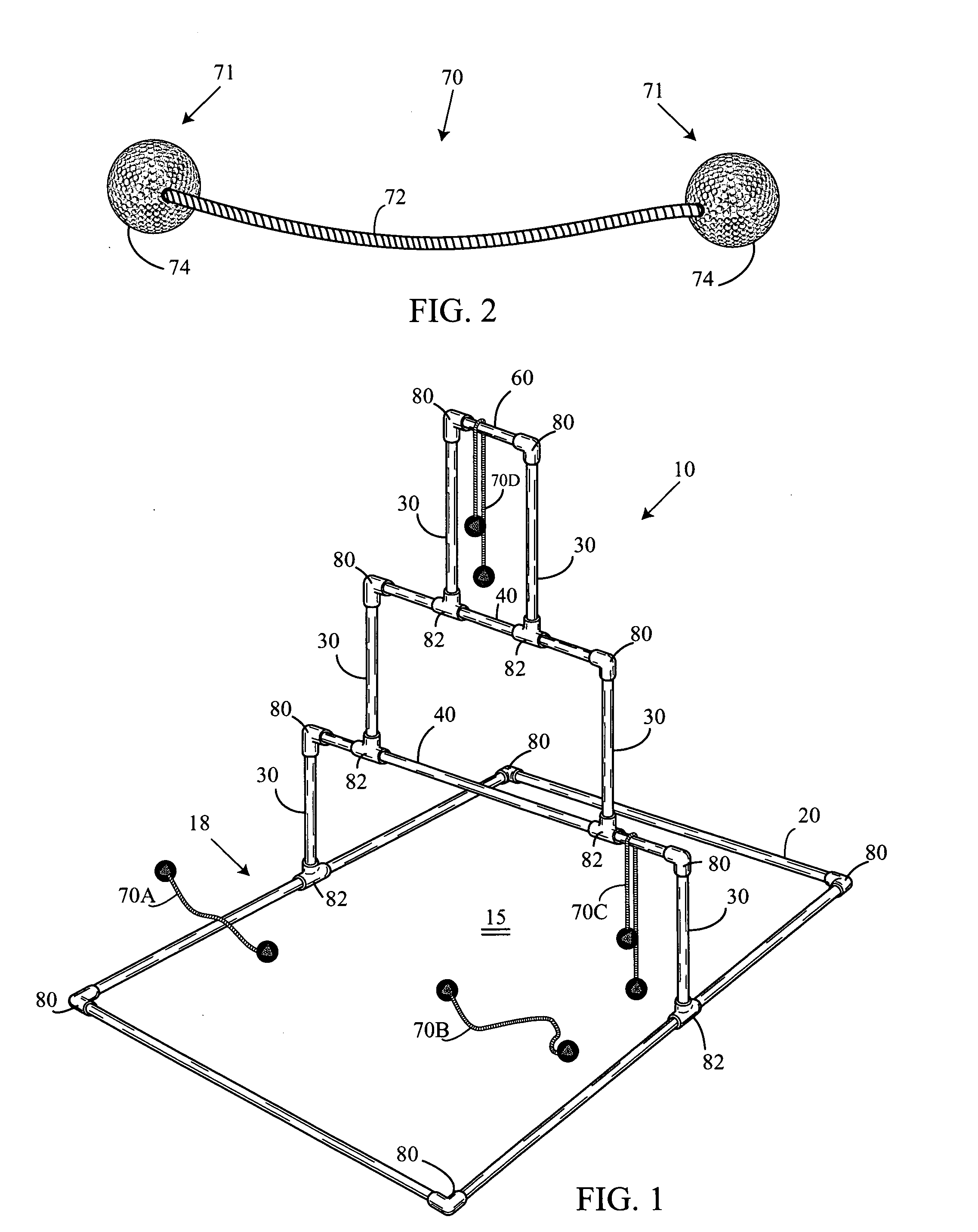 Yard game apparatus and method