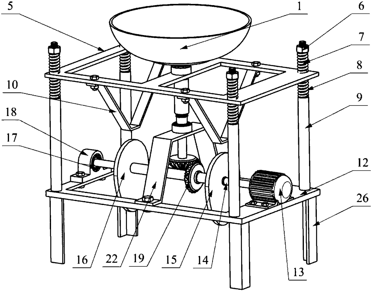 A vibrating and rotating animal experiment mechanism