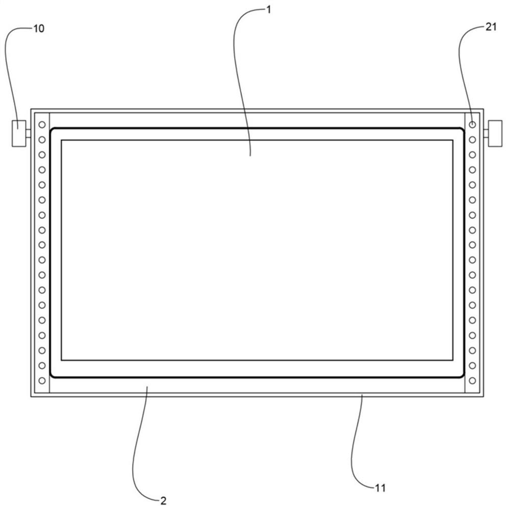 Display screen with hidden support structure