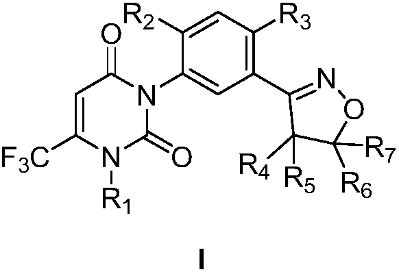 Preparation method for isoxazoline-containing uracil compound