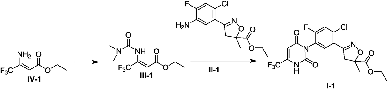 Preparation method for isoxazoline-containing uracil compound