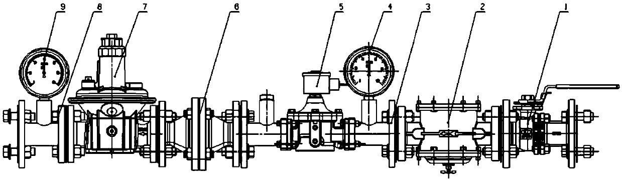 Low-pressure gas engine gas supply valve module