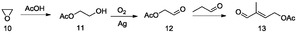 Method for preparing 4-acetoxy-2-methyl-2-crotonaldehyde