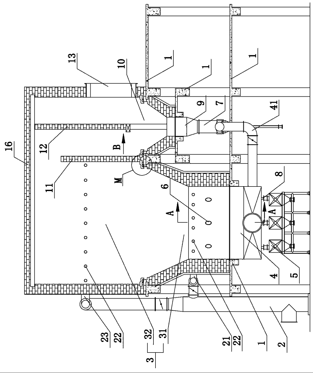 Novel fluidized bed smoke furnace