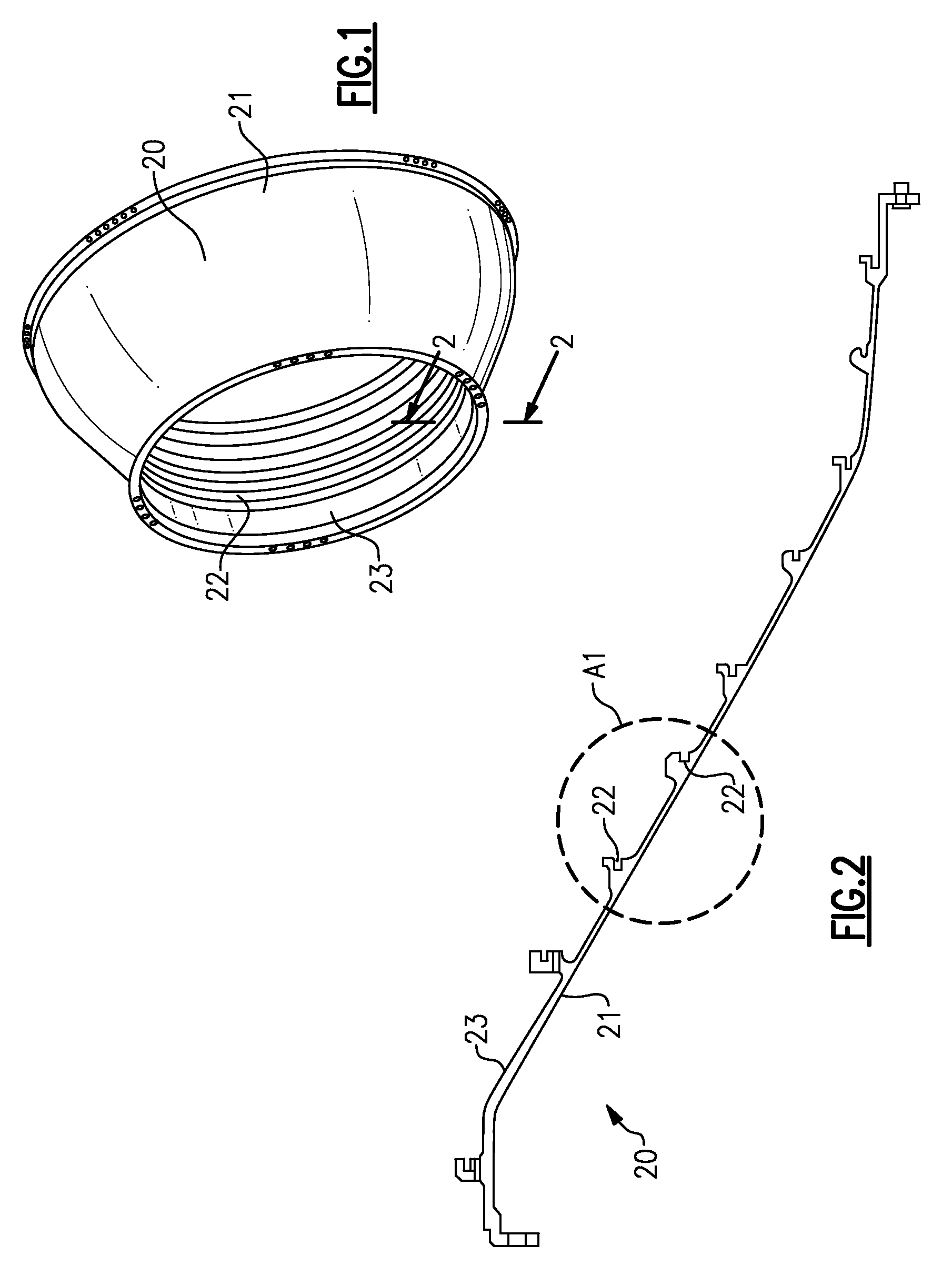 Repaired internal holding structures for gas turbine engine cases and method of repairing the same
