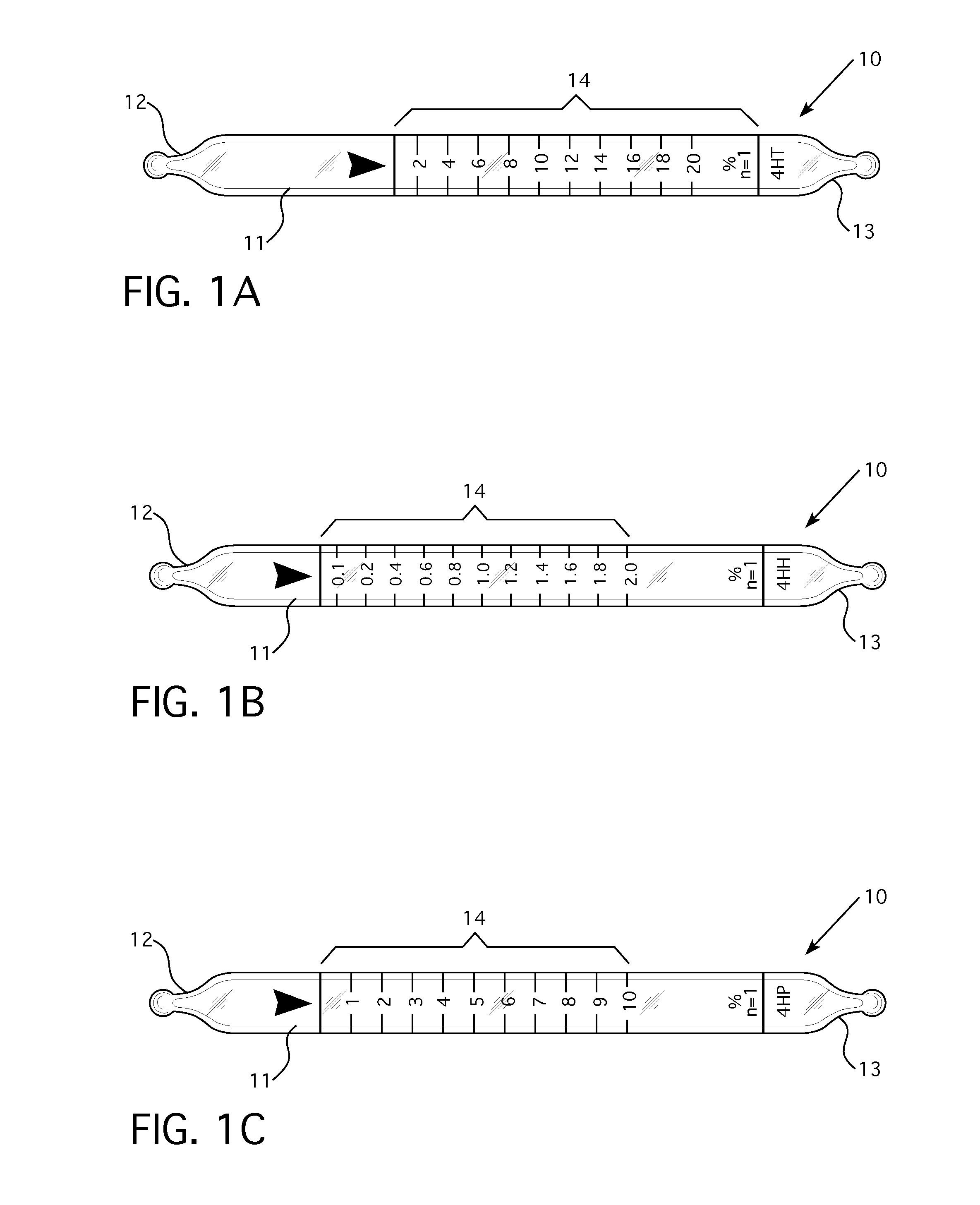 Gas detector tube template and methods of reading gas detector tubes