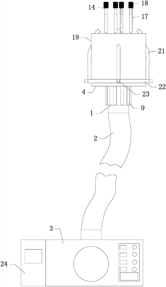 Dust sweeping and treatment device utilized in high-voltage electrical equipment