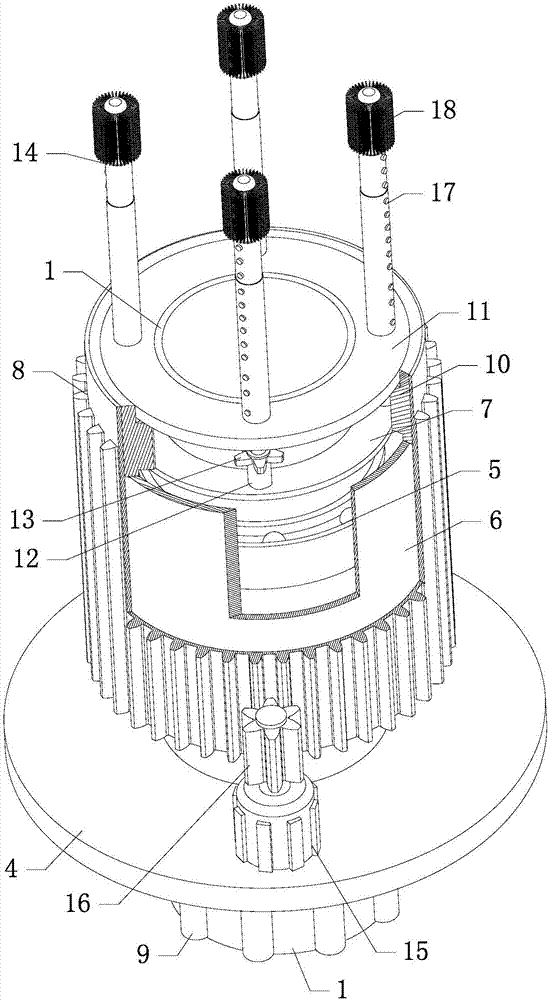 Dust sweeping and treatment device utilized in high-voltage electrical equipment