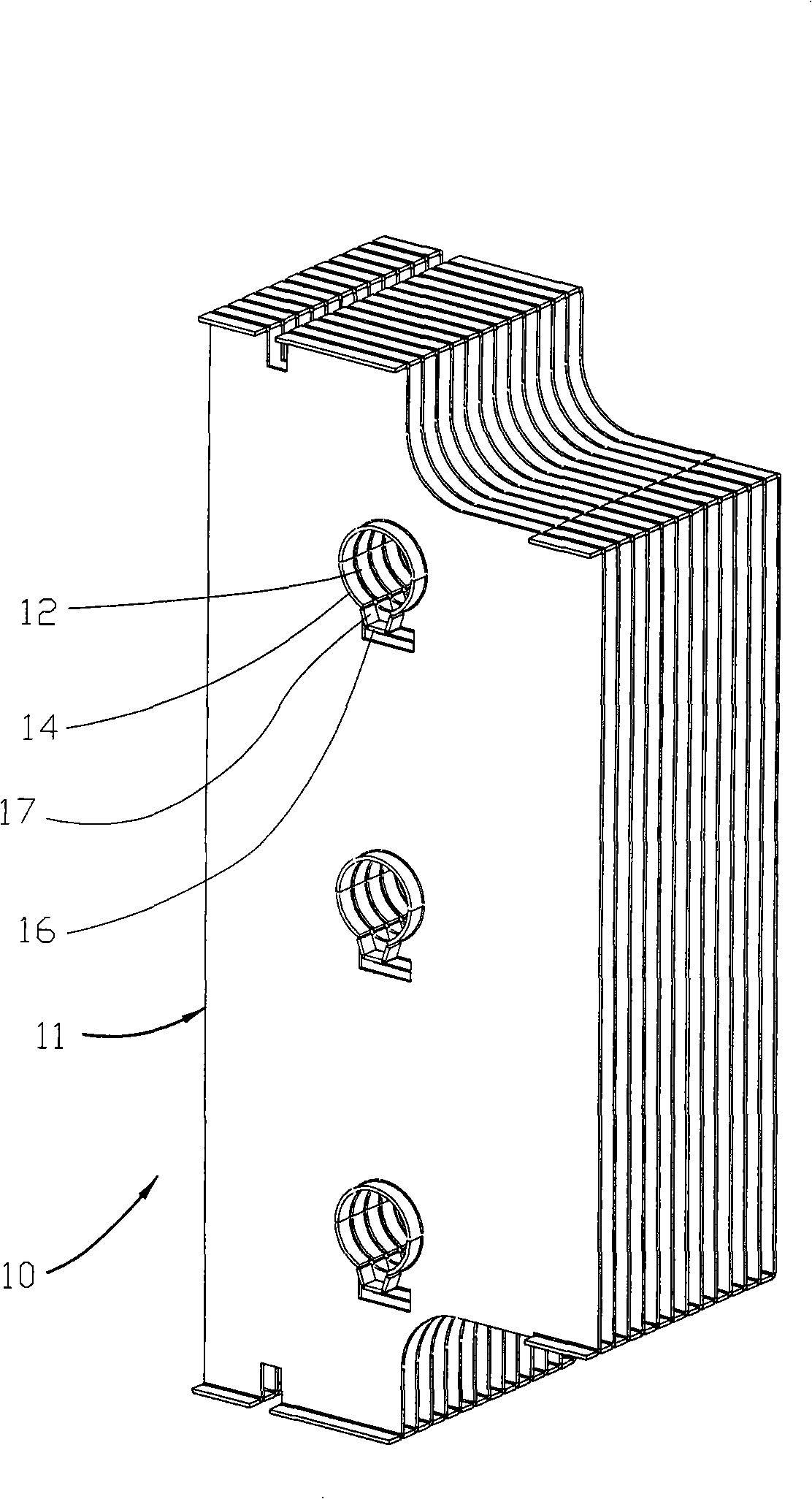 Method for compositing cooling tube and fin piece and composition thereof