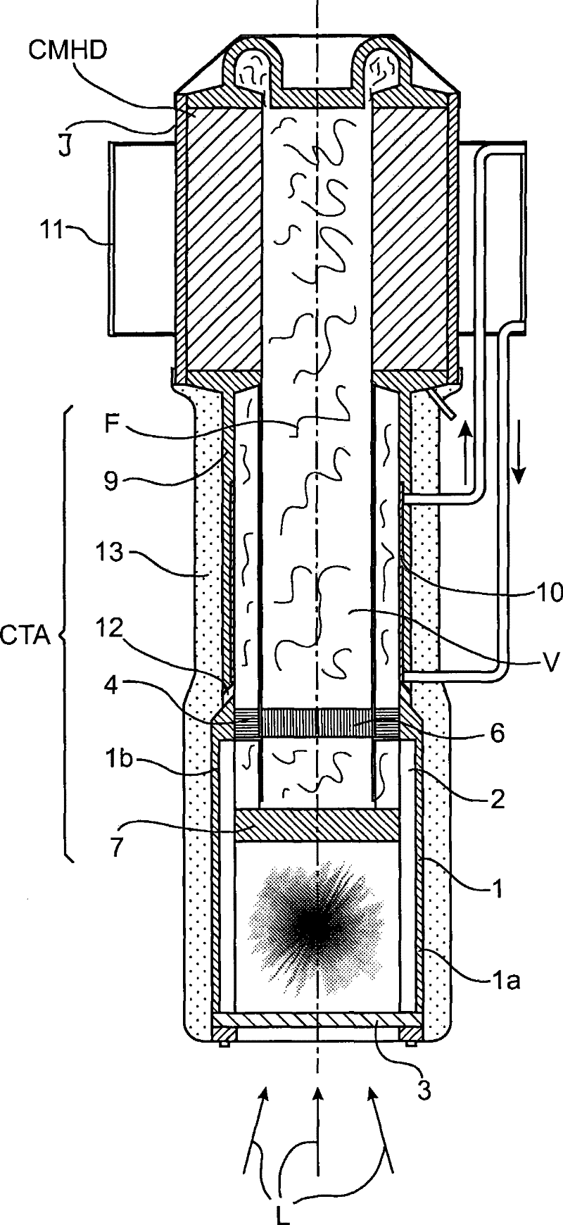 Thermo-acoustic converter and electrical energy generator comprising a thermo-acoustic converter