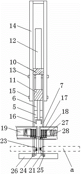 A ham sausage section binding device