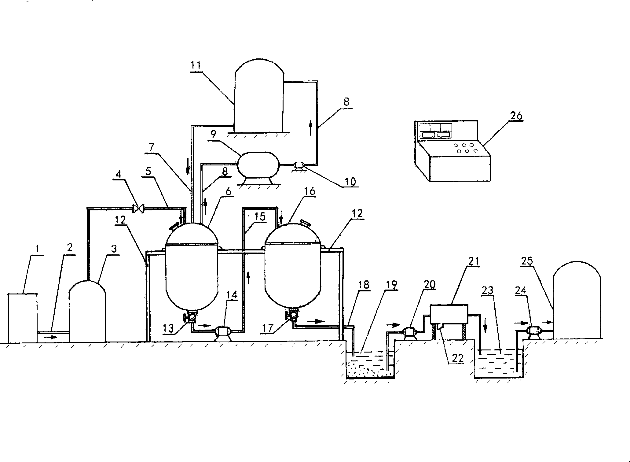 Aluminum system flocculating agent preparing apparatus