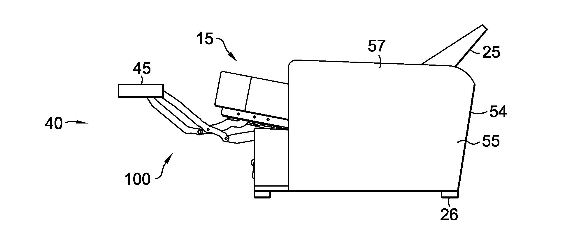 Linkage mechanism for a dual-motor lifting recliner