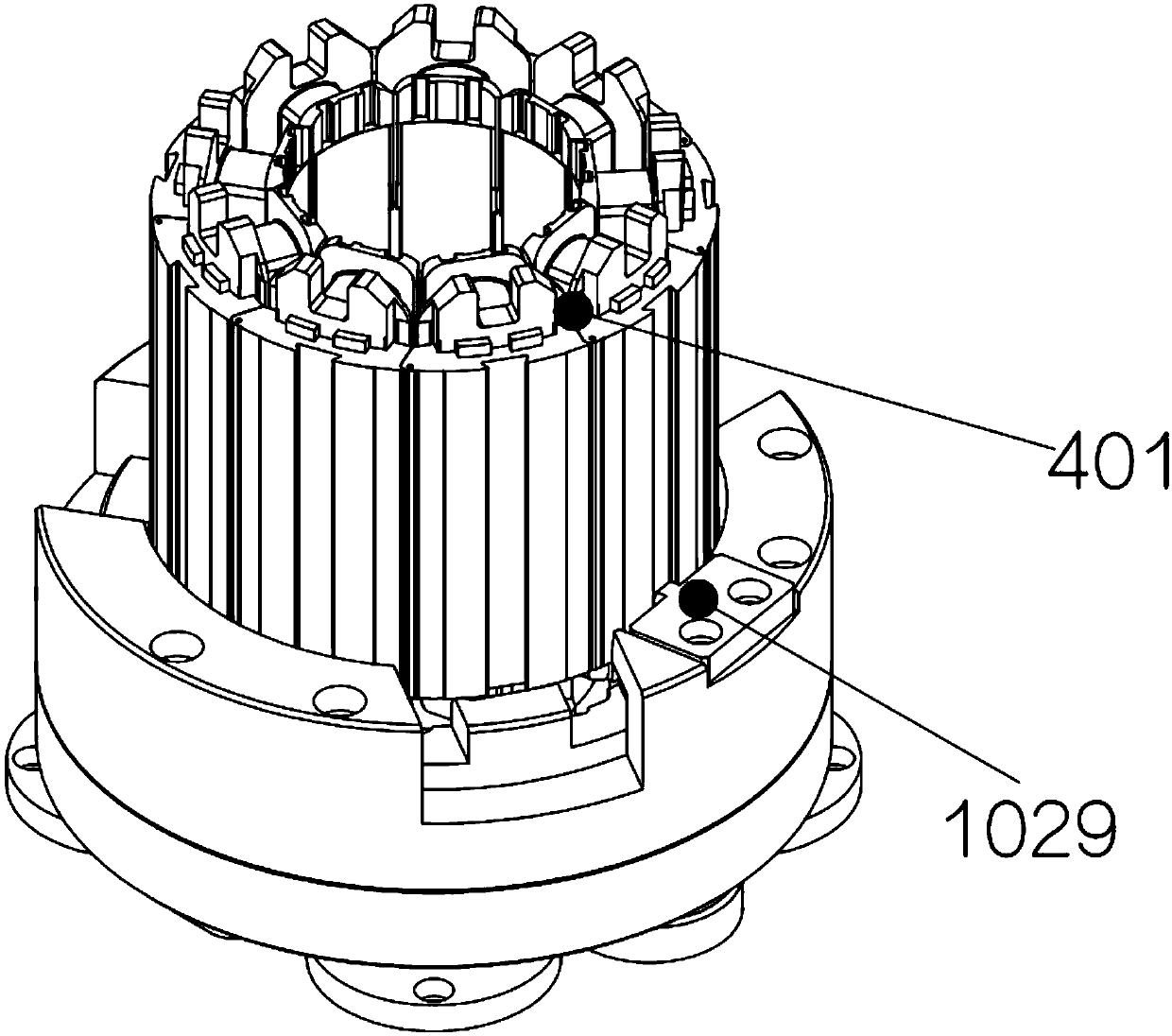 Pre-insertion indexing mechanism for motor stator insulated slot wedge
