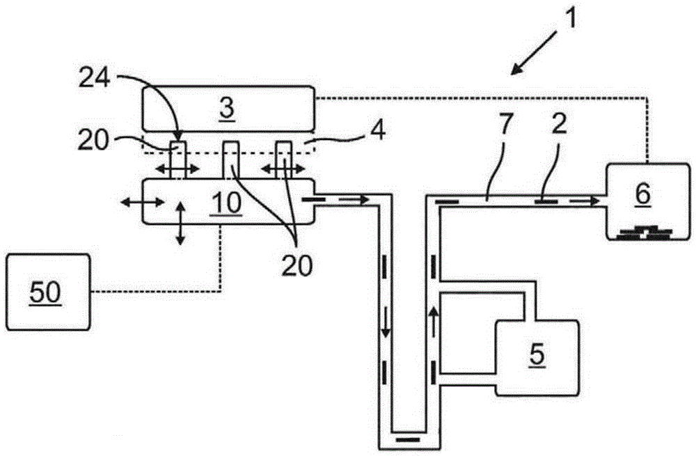 Device for suctioning off waste products from production machine