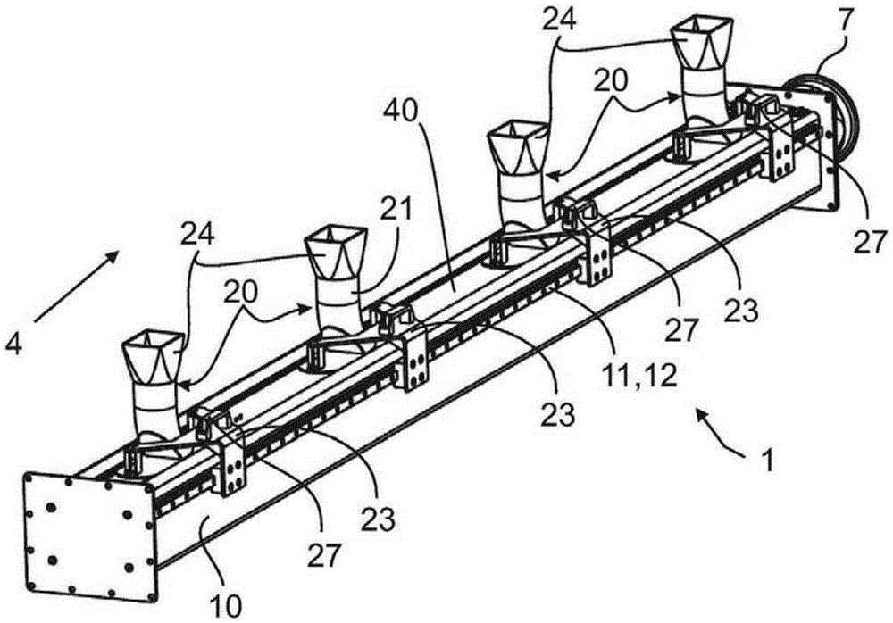 Device for suctioning off waste products from production machine