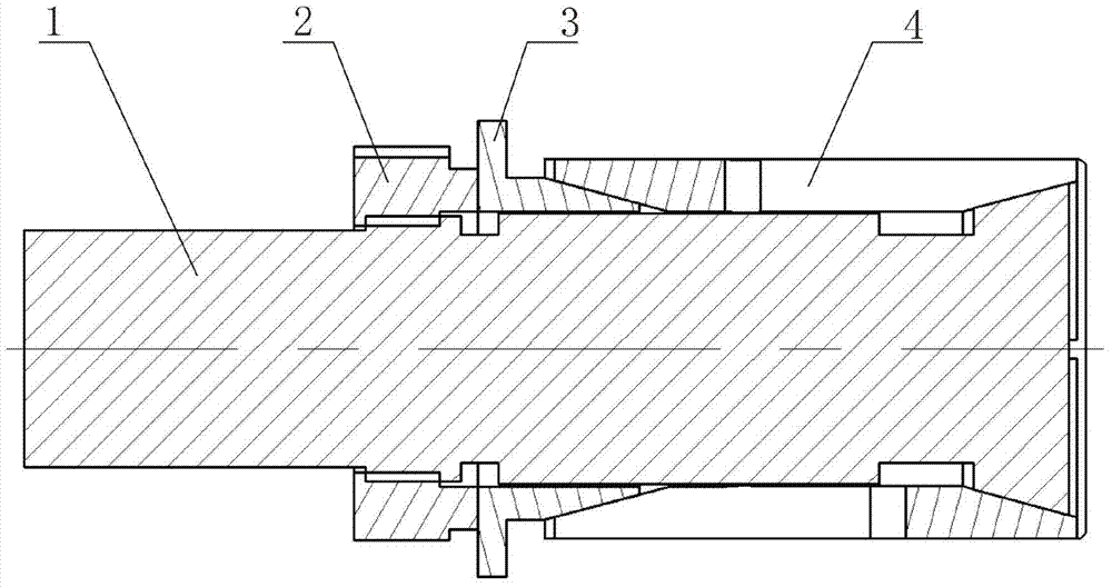 Machining clamp for outer wall of blind-hole thin-wall sleeve part and using method thereof
