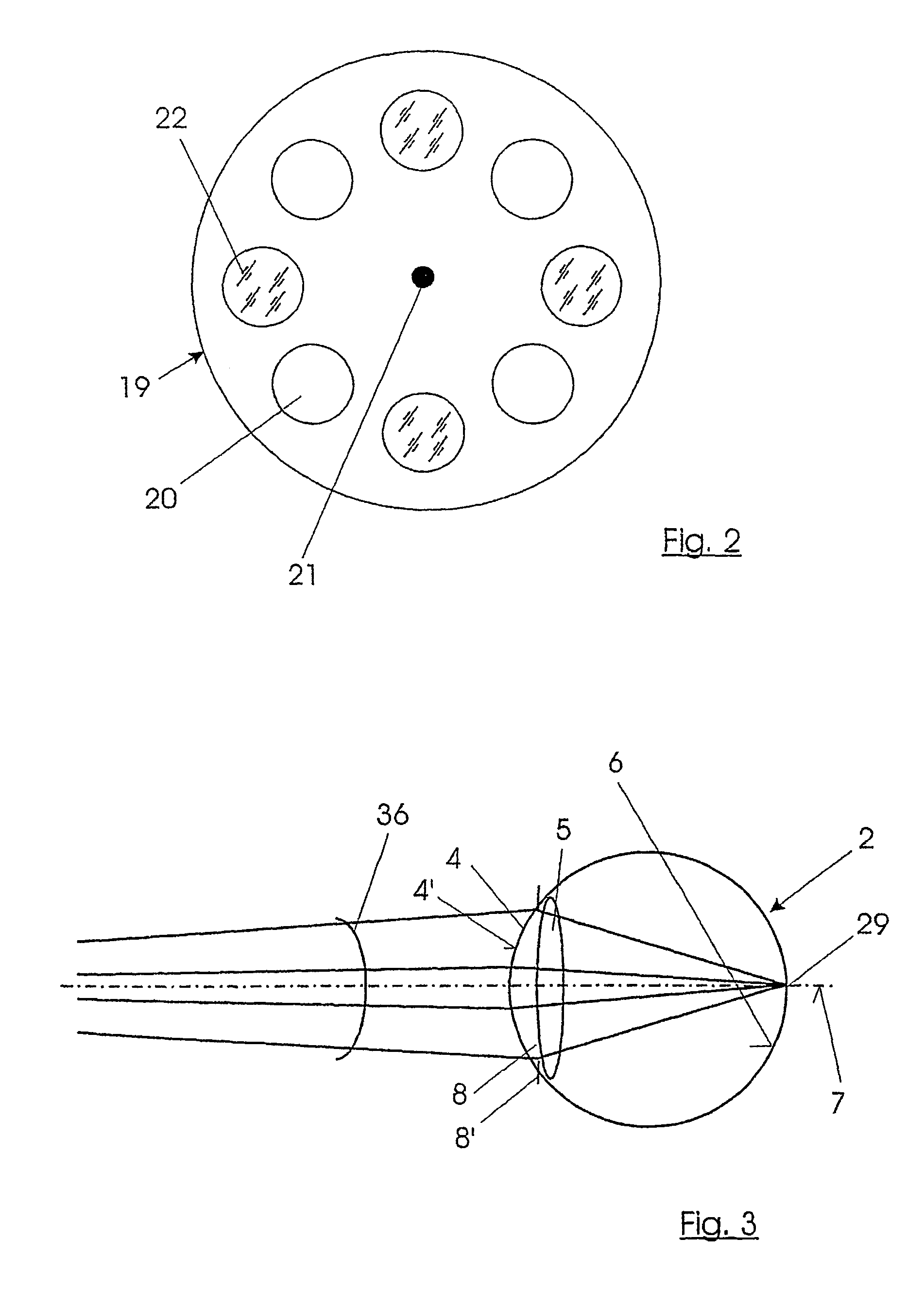 System for measuring the optical image quality of an eye in a contactless manner