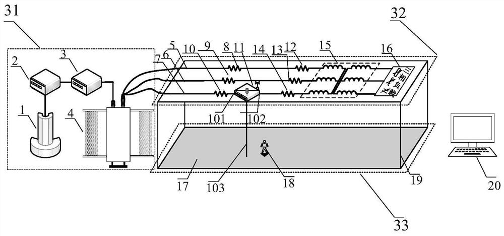 An experimental platform and method for risk assessment of single-phase disconnection and grounding faults of transmission lines