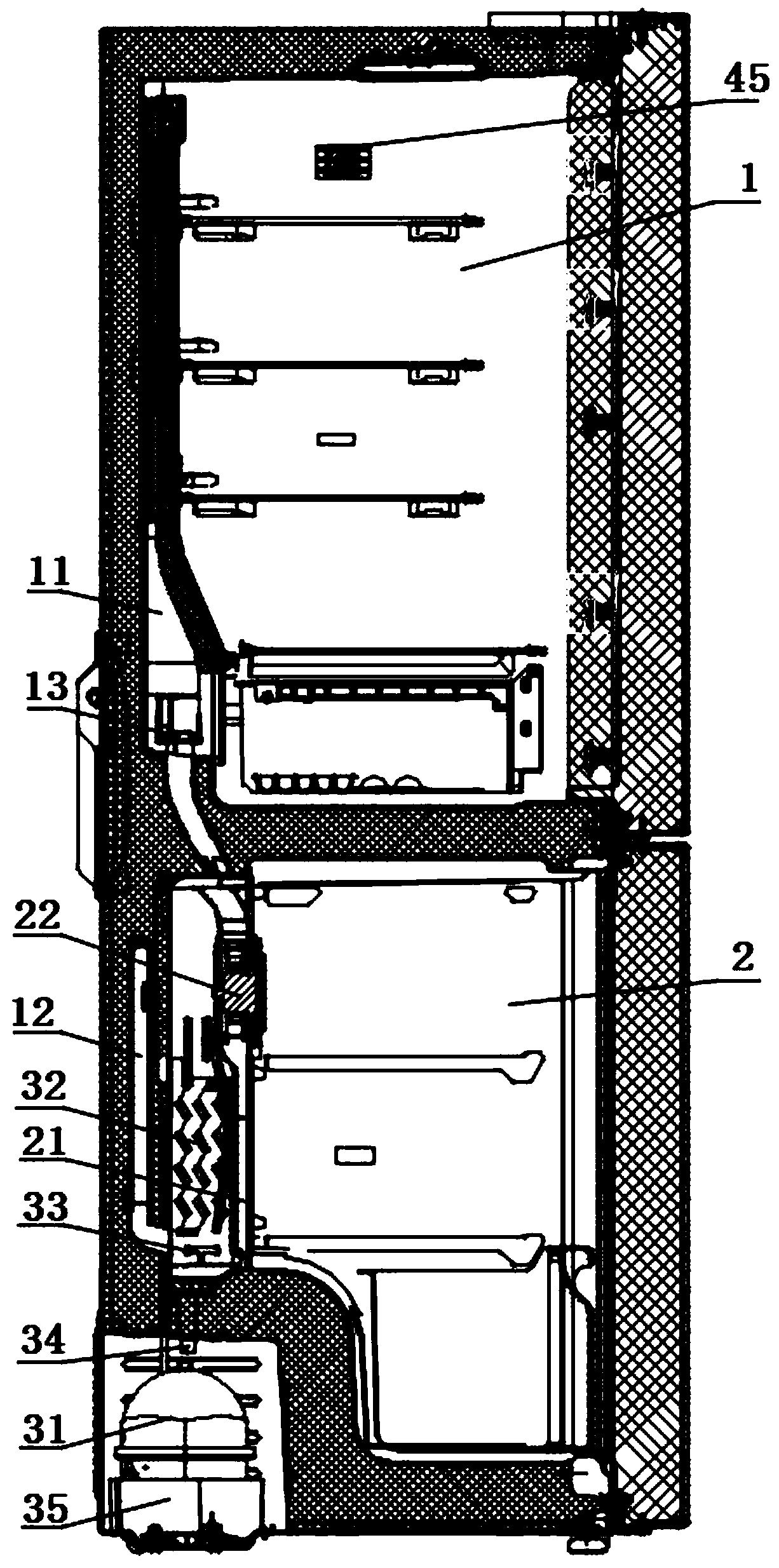 Air cooling moisturizing refrigerator