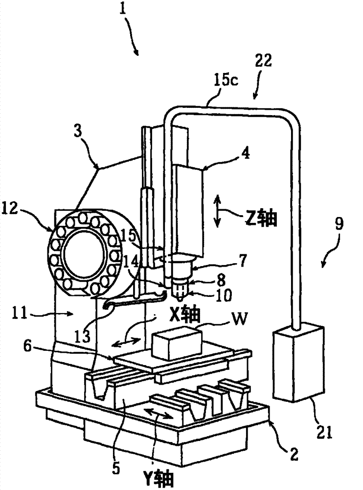 Tool holder for chip suction device and machine tool including same