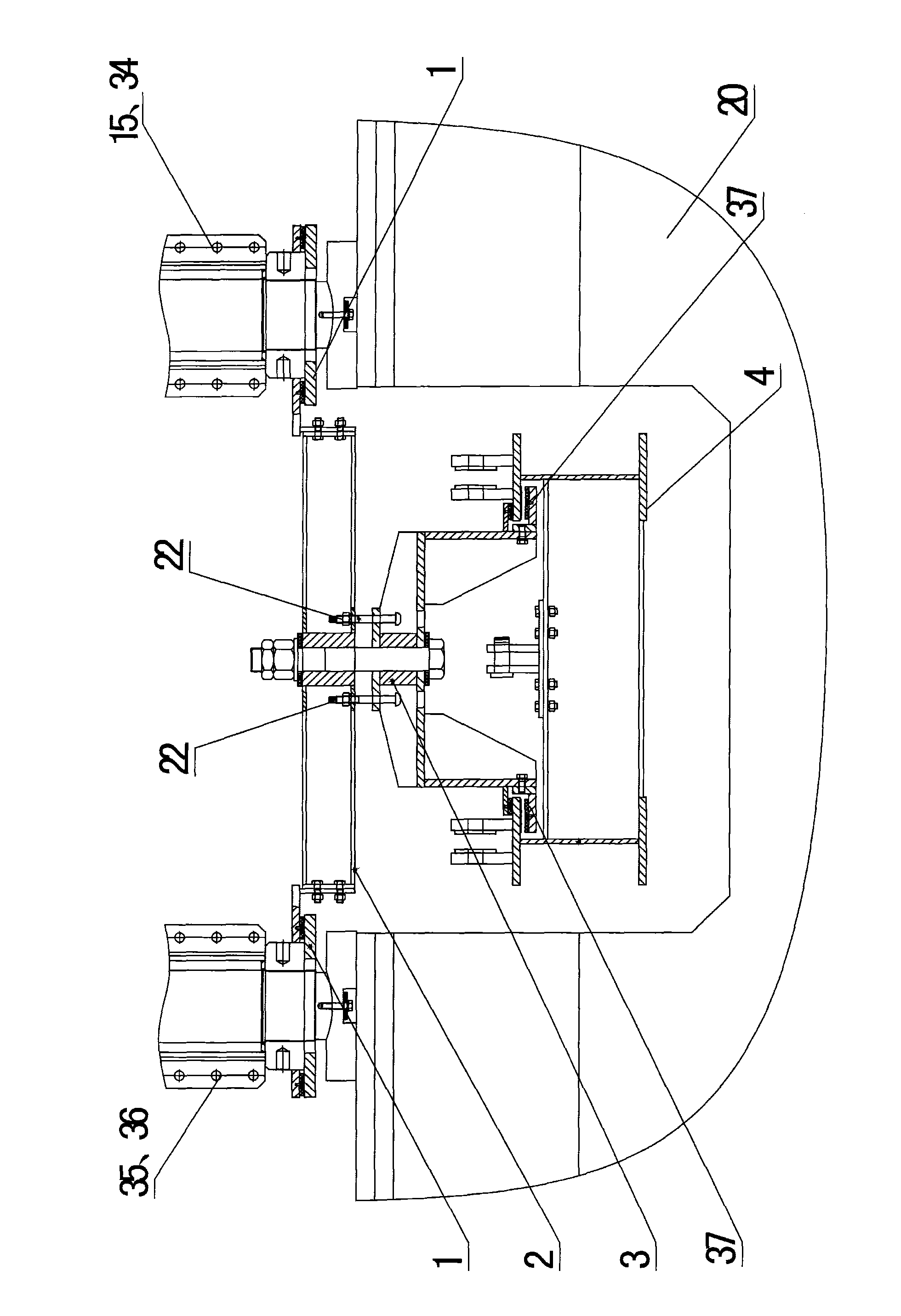 Pier-encircling clamp device