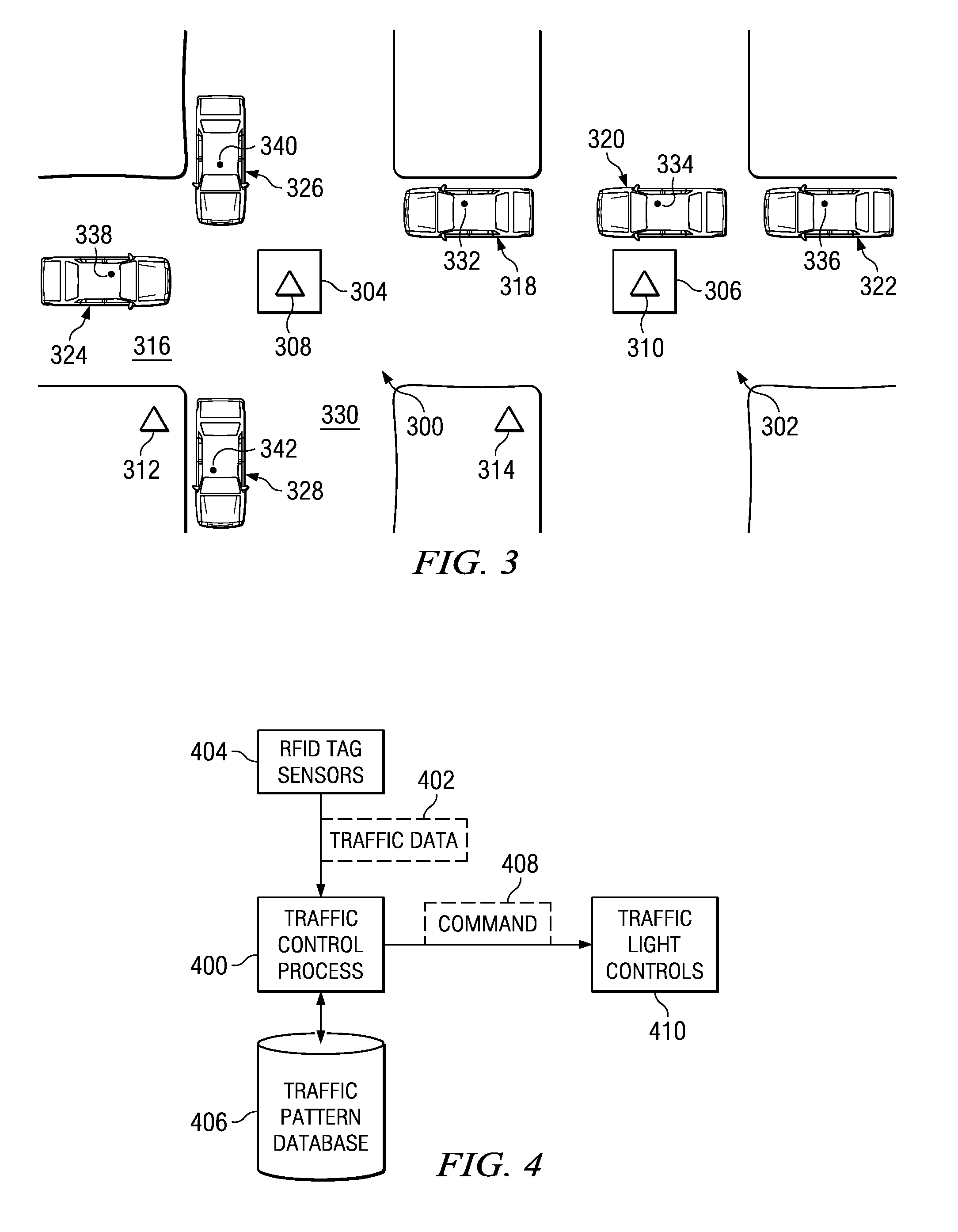 Method and apparatus for traffic control using radio frequency identification tags