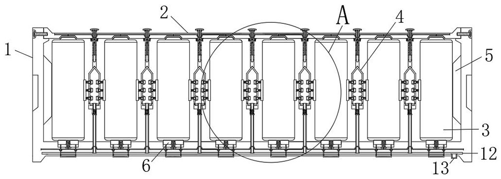 An explosion-proof hollow lithium battery pack with a force release mechanism