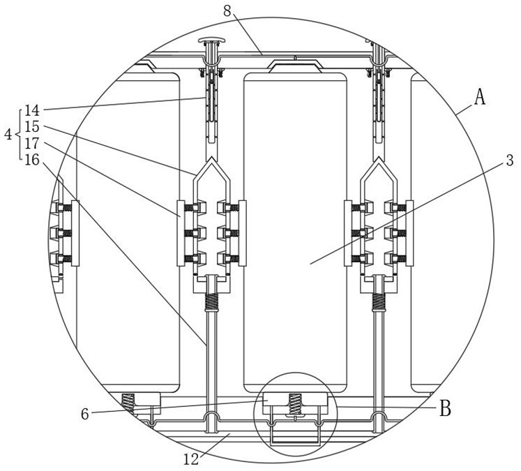 An explosion-proof hollow lithium battery pack with a force release mechanism