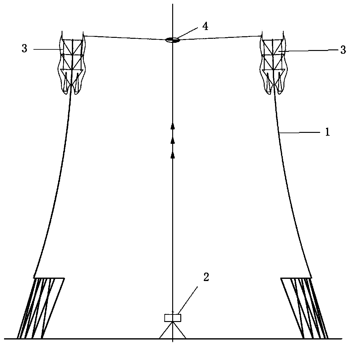 Large-diameter hyperbolic cooling tower cylinder wall construction method