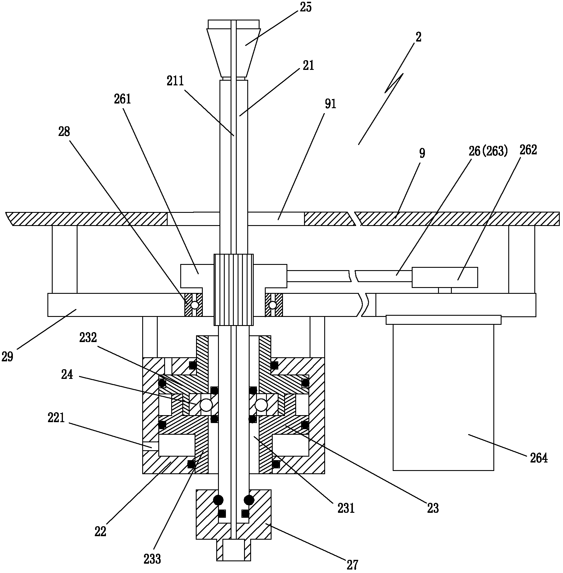 Drilling simulation experiment device
