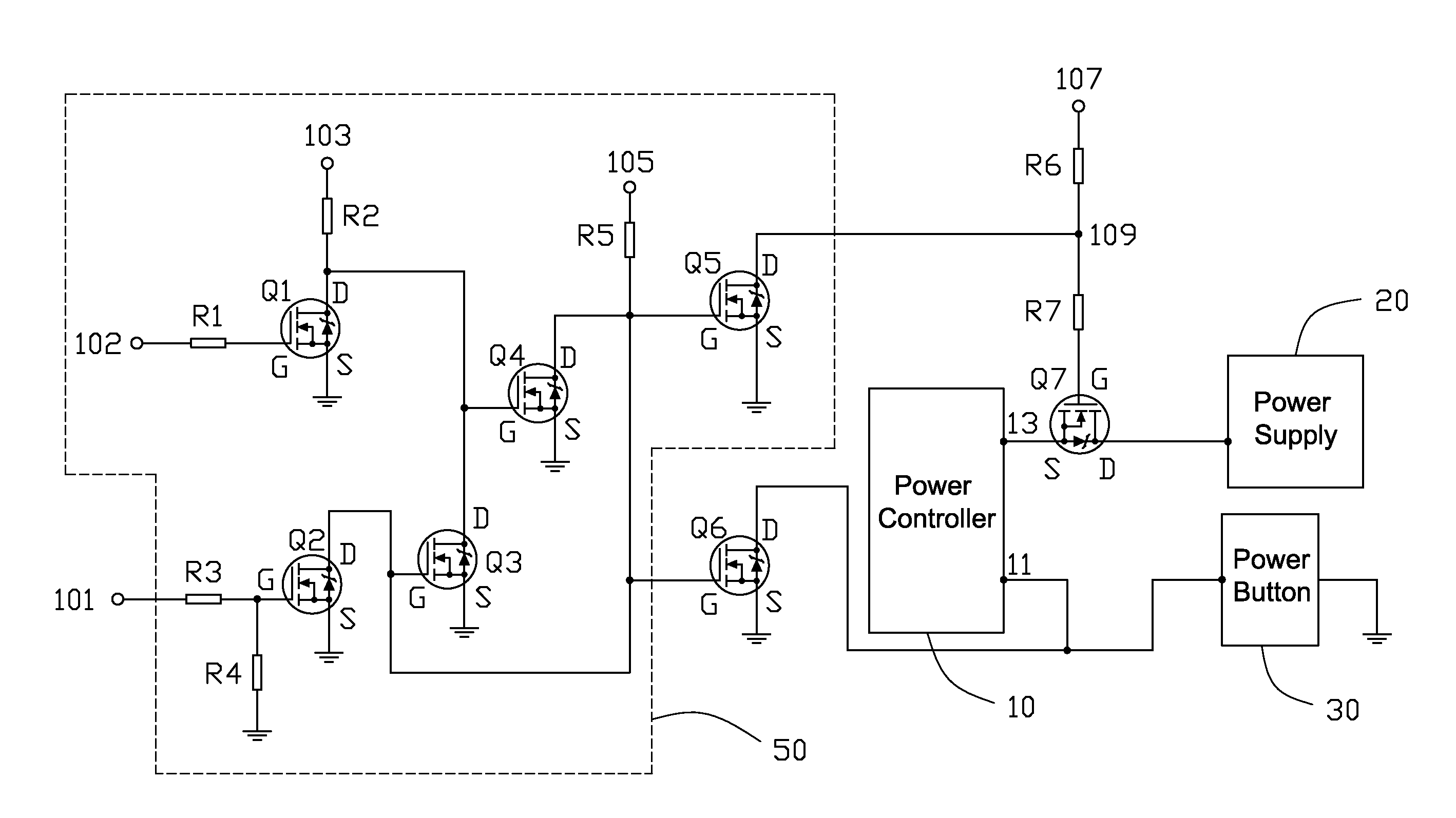Circuit for protecting computer