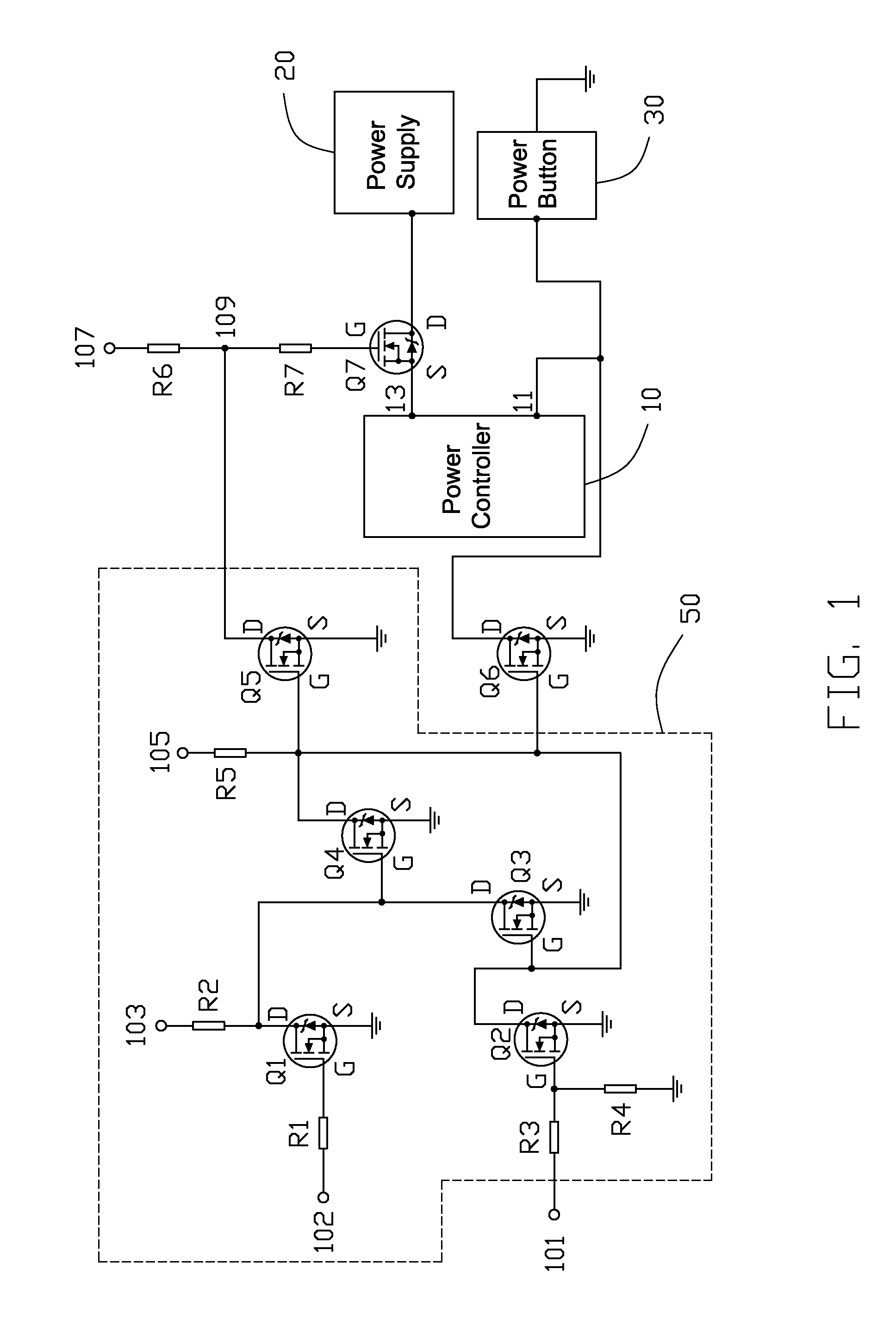 Circuit for protecting computer