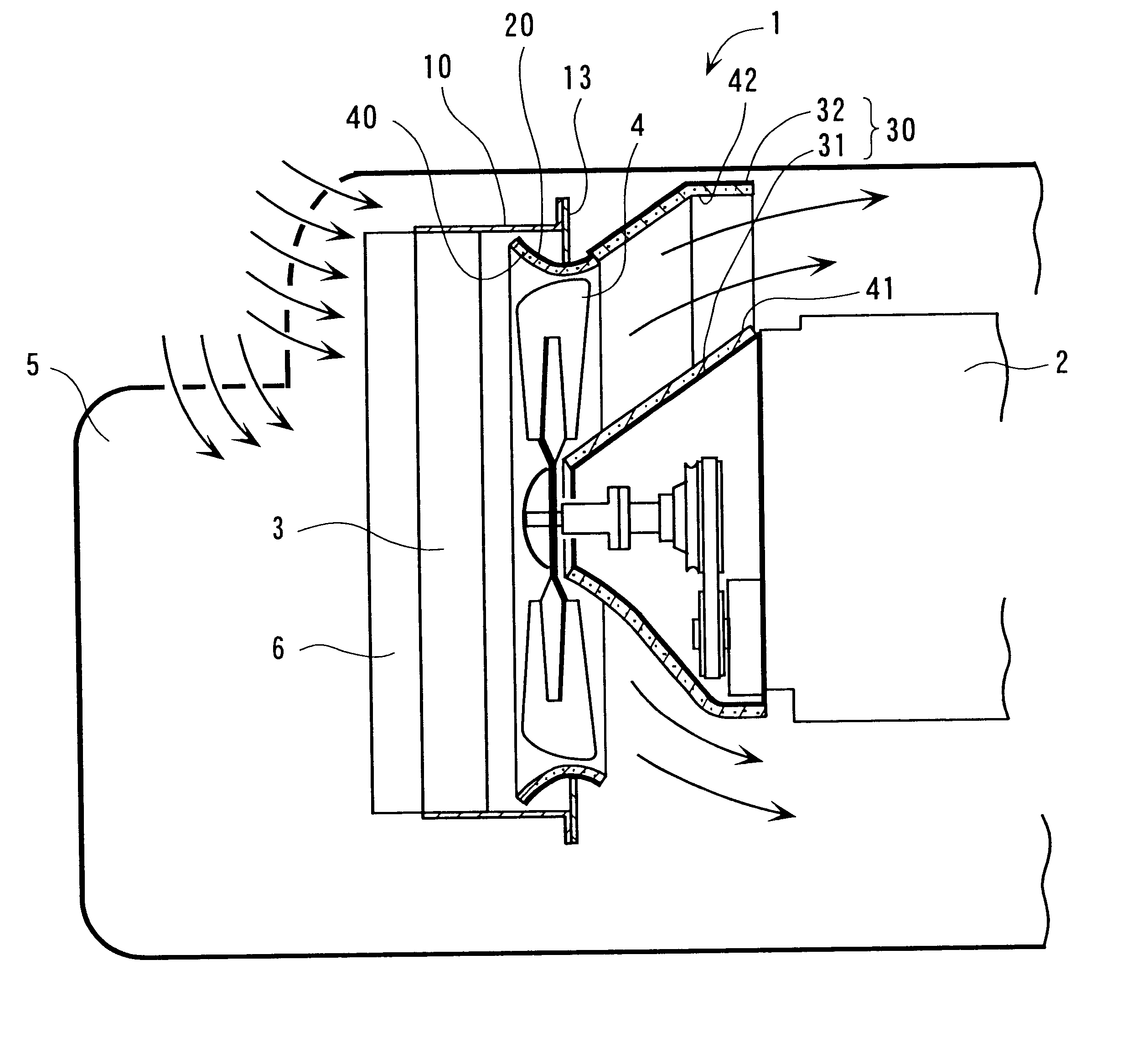 Noise reduction mechanism of fan device and molding method of porous damping material therefor