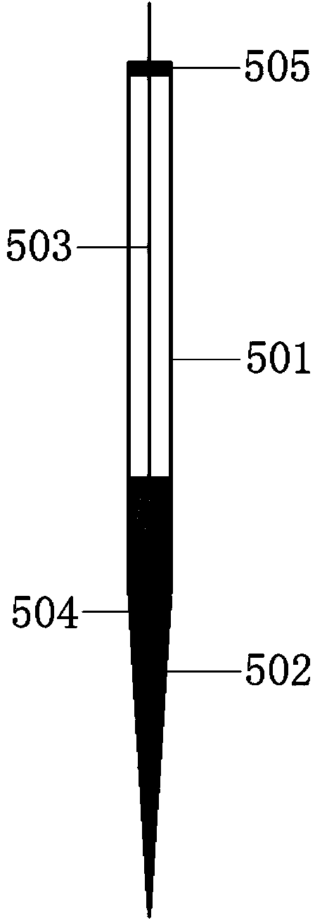 Discrete PO4&lt;3-&gt; ion selective micro electrode and preparation method thereof