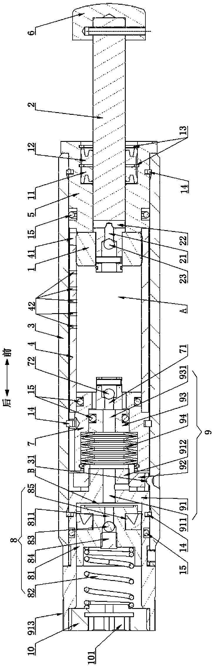 Adjustable oil pressure buffer with automatic compensation function