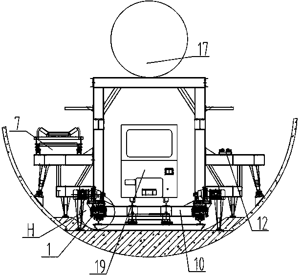 Inverted arch lining trolley, synchronous tunnel operating system and inverted arch synchronous lining method