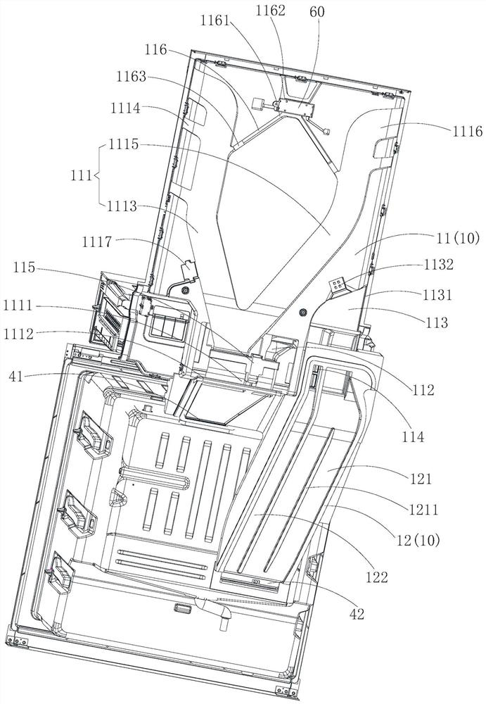 Air duct structure and refrigerator