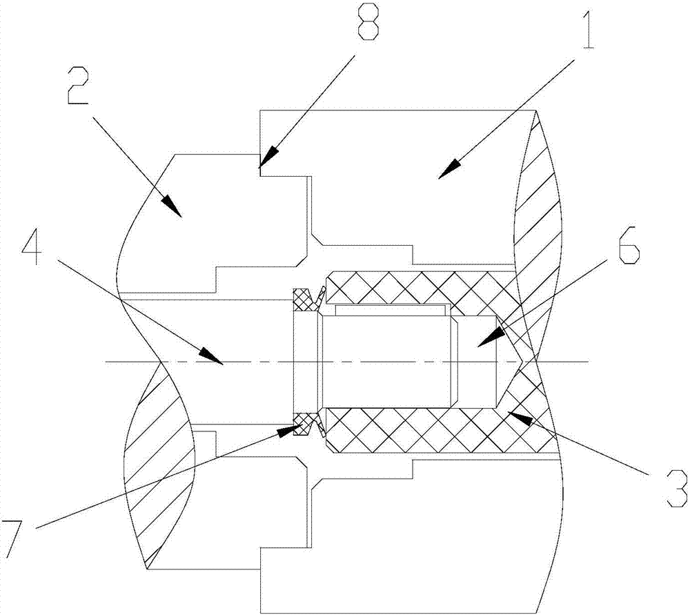 Rust-proof sealing structure of add-in motor pump set rotating shaft junction