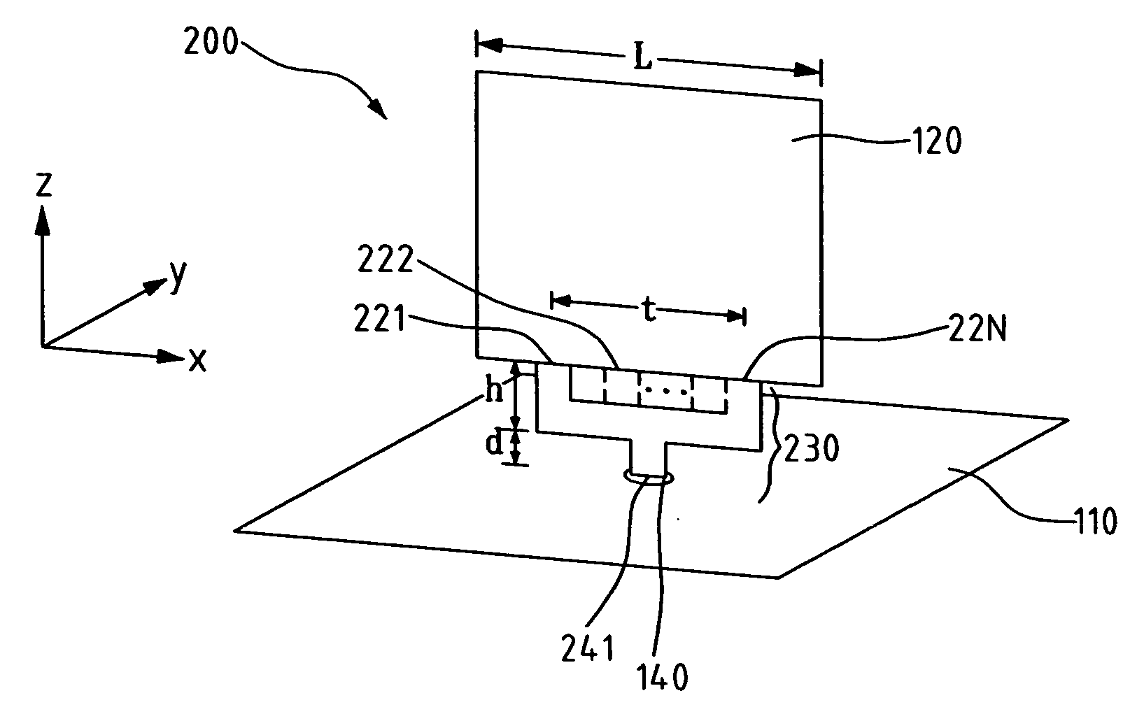 Planar monopole antenna