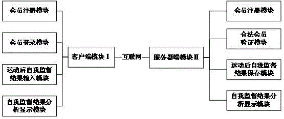 Exercise process self-supervision platform based on internet and using method