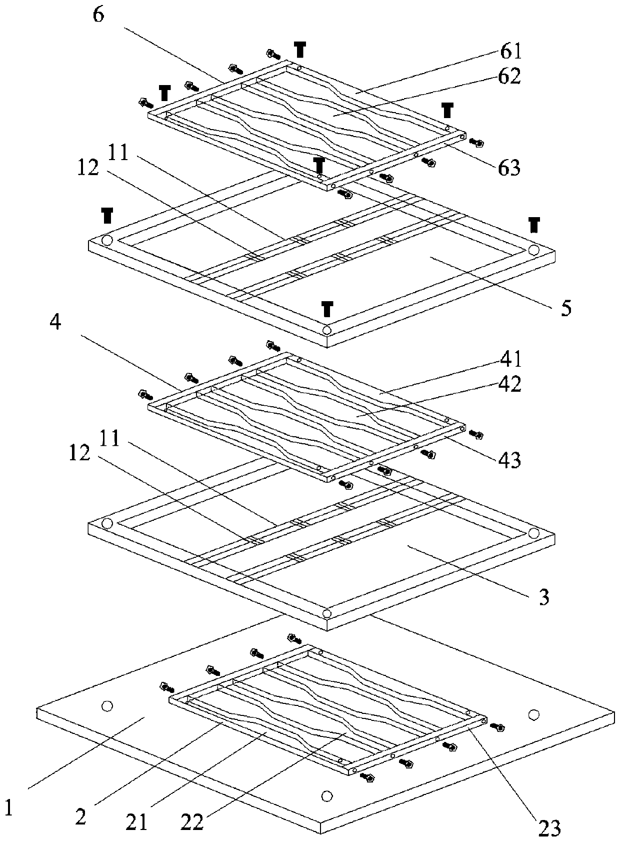 High-ductility cement-based material uniaxial stretching die, test piece manufacturing method thereof and test method thereof
